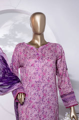 HZ Platinum Digital Printed Cotton Lawn Collection D-201