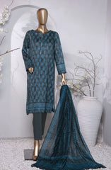 HZ Platinum Digital Printed Cotton Lawn Collection D-203