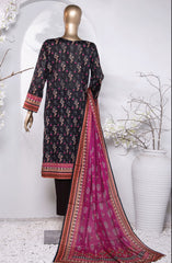 HZ Platinum Digital Printed Cotton Lawn Collection D-204