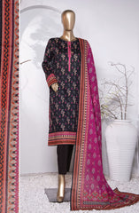 HZ Platinum Digital Printed Cotton Lawn Collection D-204