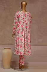 HZ RTW Florence Printed Raw Silk 2 Pc Frocks Collection D-104 Blush PINK