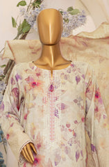 HZ Printkari Slub Cambric Embroidered Collection D-205