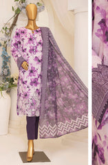 HZ Printkari Slub Cambric Embroidered Collection D-206