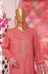 HZ Printkari Slub Cambric Embroidered Collection D-218