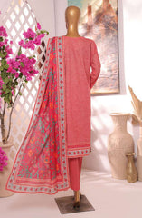 HZ Printkari Slub Cambric Embroidered Collection D-218