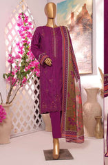 HZ Printkari Slub Cambric Embroidered Collection D-220