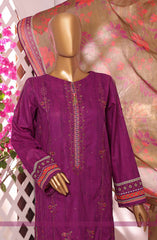 HZ Printkari Slub Cambric Embroidered Collection D-220