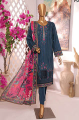 HZ Printkari Slub Cambric Embroidered Collection D-221