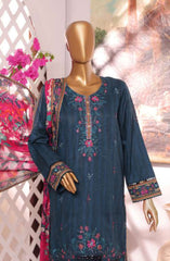 HZ Printkari Slub Cambric Embroidered Collection D-221