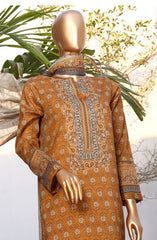 HZ RTW Summer Vibes Printed Lawn Collection Vol 01 PSL 402 MUSTARD