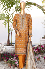 HZ RTW Summer Vibes Printed Lawn Collection Vol 01 PSL 402 MUSTARD