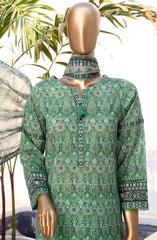 HZ RTW Summer Vibes Printed Lawn Collection Vol 01 PSL 405 PARROT GREEN