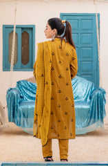 Roop Rang Stitched Collection By AL Harir Apparel D-26 Parisa Mustard