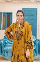 Roop Rang Stitched Collection By AL Harir Apparel D-26 Parisa Mustard