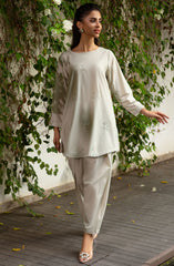 Muse Embroidered 2 Pc Pret Collection By TNG Store D-06 Pearl Whitish Grey