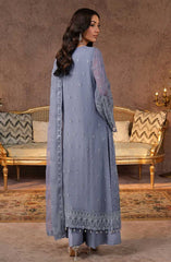 Lamisah Luxury Chiffon Unstitched Collection By Lavish Premium D-17 Periwinkle