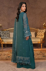 Lamisah Luxury Chiffon Unstitched Collection By Lavish Premium D-18 Pine Green