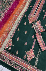 Adaa By Mahnoor Unstitched Festive Collection D-10 Pine