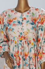 Quadra Floral X Long Dress By Amna Khadija Vol 04  D-07