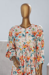 Quadra Floral X Long Dress By Amna Khadija Vol 04  D-07