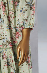 Quadra Floral X Long Dress By Amna Khadija Vol 04  D-09