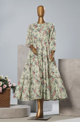 Quadra Floral X Long Dress By Amna Khadija Vol 04  D-09