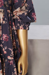 Quadra Floral X Long Dress By Amna Khadija Vol 04  D-11