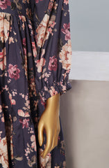 Quadra Floral X Long Dress By Amna Khadija Vol 04  D-11