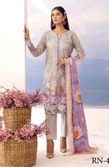 Rang Nagar Embroidered and Printed Unstitched Lawn Collection By NUR Vol 02 D-400