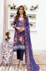 RangNagar Embroidered and Printed Lawn Collection By NUR RN-402