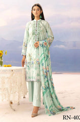 Rang Nagar Embroidered and Printed Unstitched Lawn Collection By NUR Vol 02 D-402