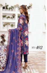 RangNagar Embroidered and Printed Lawn Collection By NUR RN-402