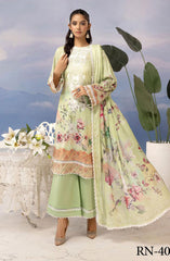 Rang Nagar Embroidered and Printed Unstitched Lawn Collection By NUR Vol 02 D-405