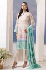 Rang Nagar Embroidered and Printed Unstitched Lawn Collection By NUR Vol 02 D-407