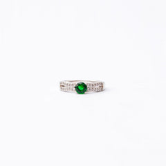 YKL Jewellers Ring Collection ROUND EMERALD RING