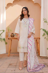 Thread & Weaves 3 PC - Embroidered Karandi Pret Collection D-101