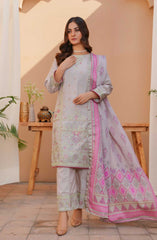 Thread & Weaves 3 PC - Embroidered Karandi Pret Collection D-102