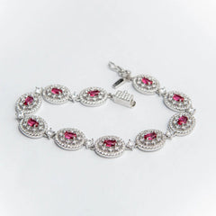 YKL Jewellers Bracelet Collection RUBY OVAL BRACELET