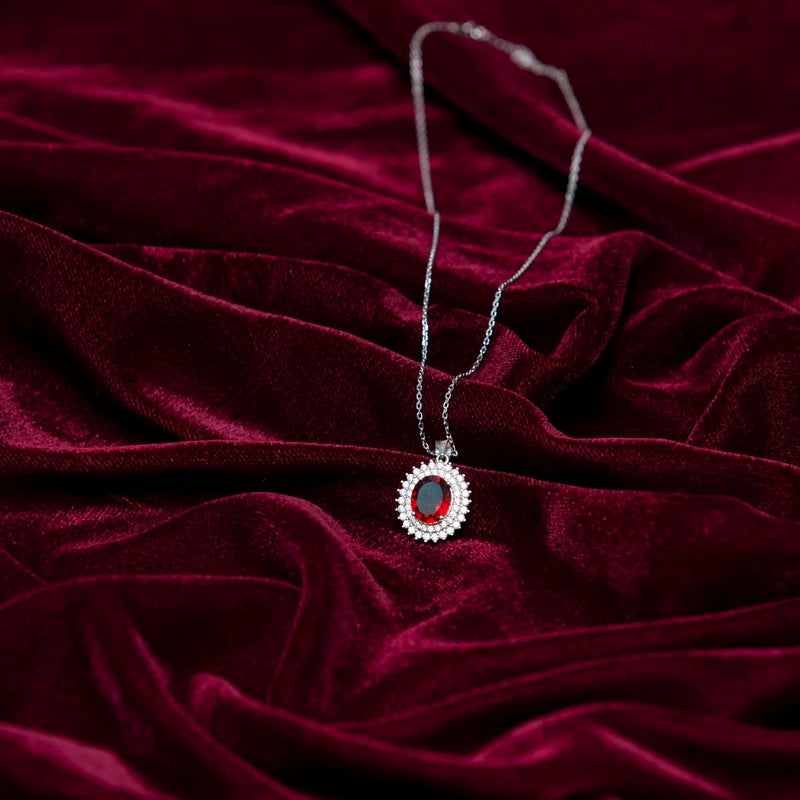 YKL Jewellers Pendant Collection RUBY OVAL PENDANT