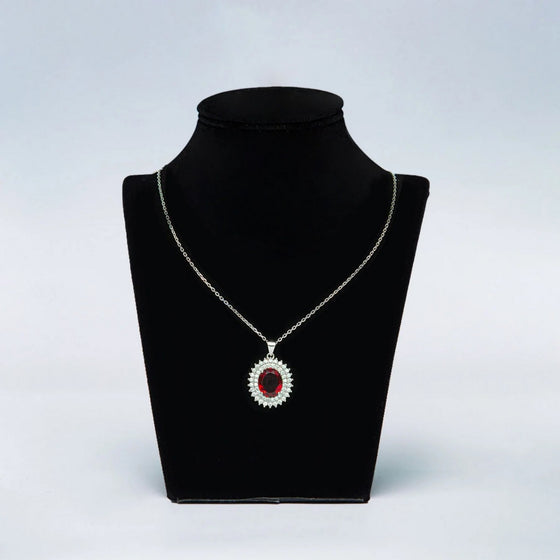 YKL Jewellers Pendant Collection RUBY OVAL PENDANT