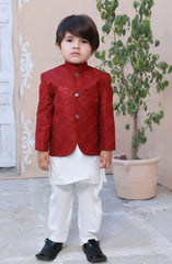 Exclusive Prince Coat Collection By Hassan Jee D-p9 Red Prince coat