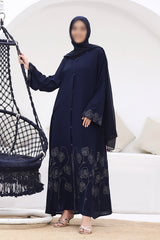 Nayab Abaya Collection Vol 22 by Amna Khadija Regal Indigo