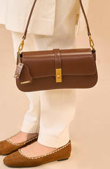 Womens Leather Bag Collection Dazzle By Sarah D-2 Reverie (Mocha Brown)