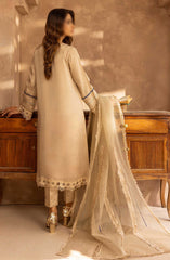 Merakish Zunairi Raw Silk Hand Work Embellished Collection D-05 Rose beige