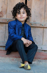 Exclusive Prince Coat Collection By Hassan Jee D-p8 Royal blue Prince coat