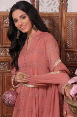 Raqs E Mughal Stitched Collection By AL Harir Apparel D-09 Ruby Tea Pink