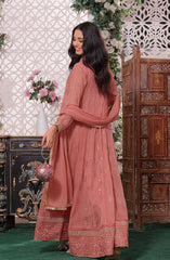 Raqs E Mughal Stitched Collection By AL Harir Apparel D-09 Ruby Tea Pink