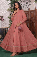 Raqs E Mughal Stitched Collection By AL Harir Apparel D-09 Ruby Tea Pink