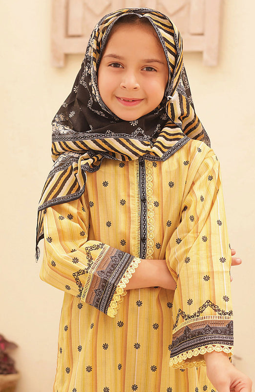 Shifa Kids Printed Lawn Stitched Collection Vol 05 SH 2424 K Yellow