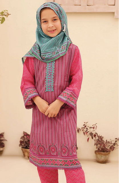 Shifa Kids Printed Lawn Stitched Collection Vol 05 SH 2426 K Voilet